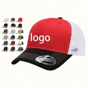 Wholesale Custom High Quality Plain Cartoon 6 Panels Trucker <b>Hat</b> Unisex Snap Back Rubber Eco-Friendly Silk Screen Business - Product Image 1