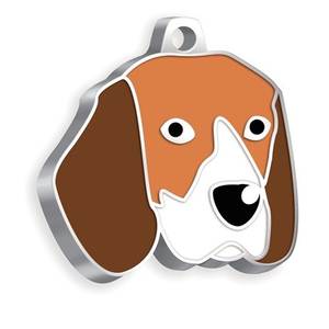 <b>Dog</b> <b>Tag</b> Beagle Enamel Pet <b>ID</b> <b>Tag</b> For <b>Dogs</b> With Hanging Loop - Product Image 1
