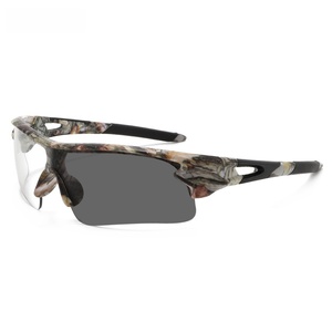 Lunettes de soleil sportives pour hommes, légères, rectangulaires, demi-cerclées, polarisées UV400, anti-reflets, confortables et protectrices contre le vent - Product Image 4
