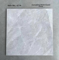 Carreaux de sol intérieurs en céramique et porcelaine gris clair effet cristal 600x600mm antidérapants brillants pour hôtel, appartement, villa, école