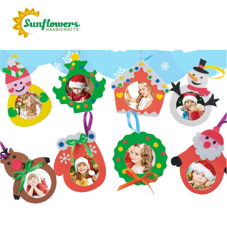 2019 DIY Craft Foam Christmas Photo Frame Kits for Holiday Gifts