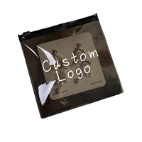 Sac à fermeture éclair en PVC transparent de luxe réutilisable avec logo personnalisé, emballage étanche à l'humidité pour boucles d'oreilles et lunettes