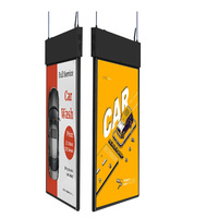 Layar LCD TV Digital Signage Kiosk 4s Shop 55 Inch untuk Iklan Gantung Dua Sisi di Dalam Ruangan, untuk Jendela dan Plafon