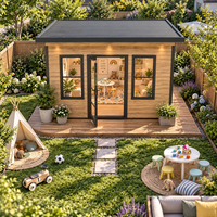 Cabane de jeu pour enfants dans le jardin, espace d'activités lumineux avec intérieur sécurisé, aménagement flexible et installation facile