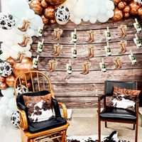 Dekorasi Bridal Shower Boots and Bubbly 3Pcs, Spanduk Boots dan Bubbly, Perlengkapan Pesta Pernikahan Koboi Barat Bergaya Champagne