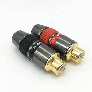 Hot selling gold rca connector hifi audio phono subwoofer speaker plug Female and female for Rca cable
