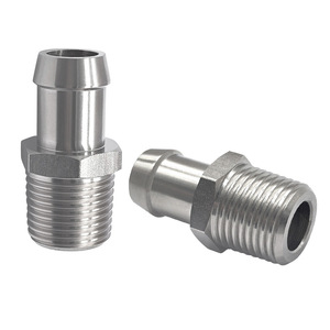 Stainless Steel 1/2 Npt Male To 5/8 Barbed <b>Hose</b> Connector <b>For</b> Automotive Heating System Parts - Product Image 1
