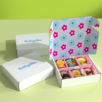 Boîte d'emballage alimentaire avec séparateurs tarte tranche sanitaire Dessert nourriture à emporter boîte Cookie beignet Snack traiter papier boîte d'emballage