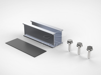Pince de fixation pour panneau solaire sur mini-rail de toit en alliage d'aluminium pour toit en tôle trapézoïdale avec surface anodisée et durée de vie de 20 ans