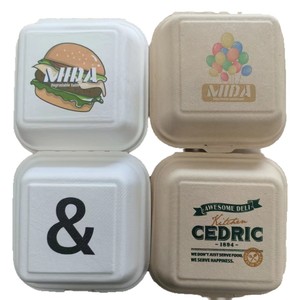 Boîte à lunch jetable en bagasse de canne à sucre 235x172x27mm, conteneur biodégradable pour plats pré-cuits - Product Image 3