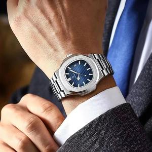 Drioshipping Luxury <b>Watch</b> Business Waterproof Male Clock Luminous Date Stainless Steel Square Quartz <b>Watch</b> for Men Hombre - Product Image 4
