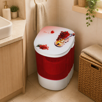 Mini Lave-linge Compact Portable Électrique à Cuve Unique pour Voyage, Chaussettes, Sous-vêtements, Petite Cuve