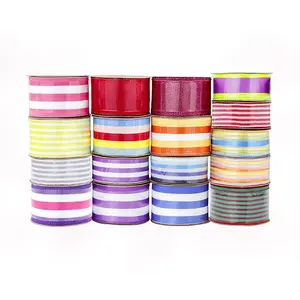 MSD Factory Wholesale Wire Edge Colorful Ribbon Custom Ribbon For Christmas Day,Valentine's Day