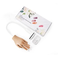 Faux-ongles professionnels en Silicone, pour manucure, entraînement des mains, modèle doigt + 50 pièces accessoires remplaçables pour Nail-Art