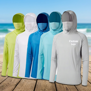 UPF 50 Fishing <b>UV</b> <b>Hoodie</b> Lightweight Breathable Unisex Sun <b>Protection</b> Polyester/Nylon Quick Dry Jersey Apparel - Product Image 3