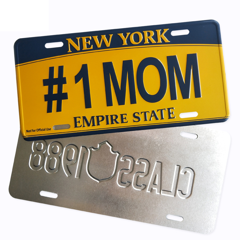 Custom New Jersey Trenton 12 X 6 Inch Metal Stamped License Plate For Truck