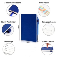 Carnet de notes en cuir PU personnalisé A5 B6 avec sangle élastique, logo imprimé, pour bureau, journal intime, bloc-notes
