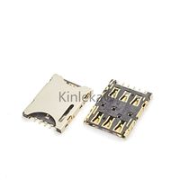 Slot Kartu SIM Berkualitas Tinggi Push Pull 6pin Konektor Kartu Nano SIM untuk Ponsel