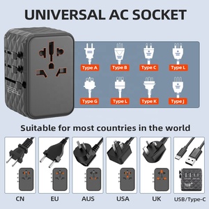 Worldplug 70W gan Travel <span class=keywords><strong>Adapter</strong></span> phổ quốc tế <span class=keywords><strong>Adapter</strong></span> sạc chuyển đổi với 45W 65W 15W Chức năng công suất đầu ra - Product Image 4