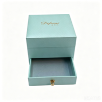 Boîte cadeau de luxe double couche pour montres et bijoux, étui en papier spécial avec tiroir et finition or rose
