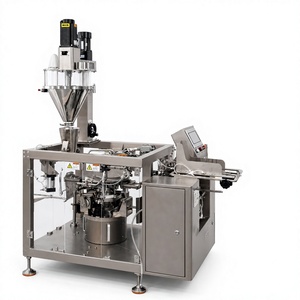 Máquina Envasadora de Polvo en Bolsas Preformadas Totalmente Automática de 4 Estaciones con Certificación CE, Máquina de Llenado para Café, Té y Leche - Product Image 1