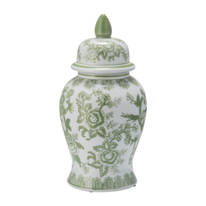 Vaso in ceramica con disegno di uccelli e fiori per decorazioni per la casa, vaso da tempio, decorazione moderna per il soggiorno. - Product Image 1