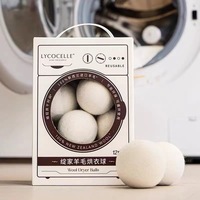 Meilleures ventes 2026 : Nouveaux produits tendance pour la lessive – Boules de séchage en feutre de laine mérinos bio faites à la main (lot de 6) – Comme vu à la télévision