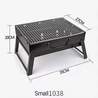 Plaques de cuisson à gaz d'extérieur Mini BBQ en acier inoxydable Barbecue à charbon de bois Poêle pliante Portable pour outils de cuisson en plein air