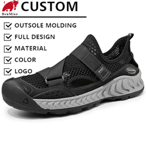 2025 nouvelles chaussures en maille à coupe basse pour hommes respirantes pour fermeture Velcro pratique anti-dérapant anti-dérapant résistant à la flexion pour <span class=keywords><strong>Wal</strong></span> lent - Product Image 1