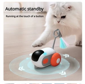 Akıllı spor araba kedi oyuncaklar uzaktan kumanda elektrikli oyuncak araba kediler köpekler oyuncaklar öz sıkıntı fare Teaser kedi sopa Pet malzemeleri - Product Image 2