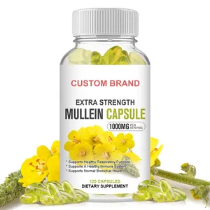 Kracht Mullein Bladcapsules 1000Mg Supplement Ondersteuning Ademhalingssysteem Gezondheid Longreiniging