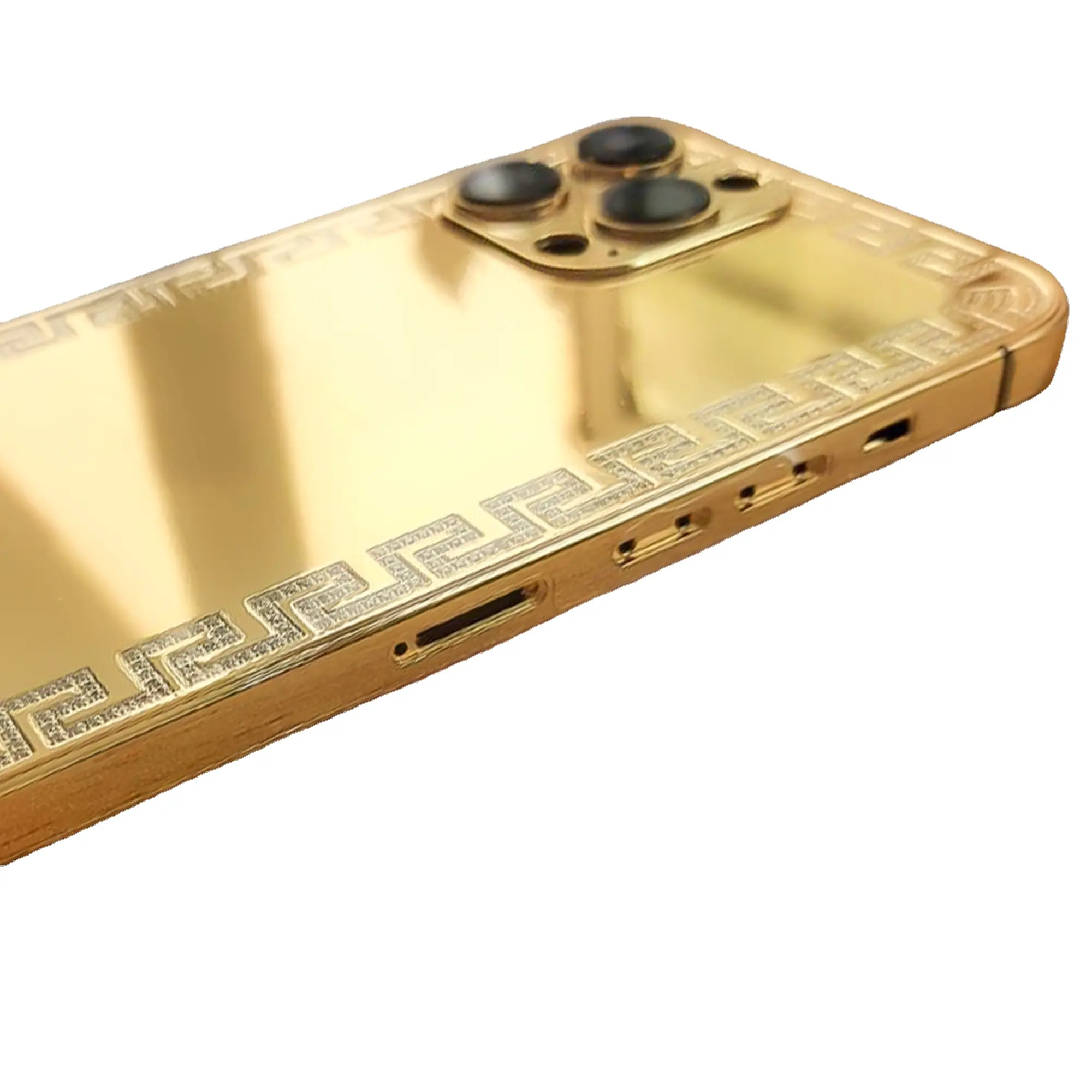 For iPhone Housing Gold Color Mobile Phone Housing for iPhone x to 13 Pro Max Metal Phone Cover