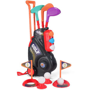 Ensemble de clubs de golf en plastique pour enfants KSF pour jouer en extérieur et en intérieur - Kit de jeu de simulation de jardin avec <span class=keywords><strong>chariot</strong></span> à dos - Product Image 1