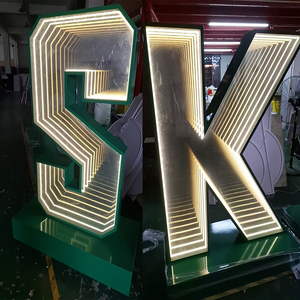 Custom 3D Letter Infinity <b>Mirror</b> LED Sign Pattern <b>Acrylic</b> Marquee Letters Home Hotels Offices RGB Color Wall Advertising - Product Image 3