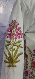 Chaqueta larga Suzani con estampado en lona para mujer, estilo bohemio, gitano, Crewel, ideal para primavera, festivales, regalo especial. - Product Image 3