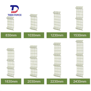 รั้ว3D เหล็กไฟฟ้ารั้วเหล็กซัพพลายเออร์6FT ปริมณฑลสูงรั้วตาข่ายสีเขียวเข้ม - Product Image 3