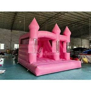 Castillo Inflable Rosa Pastel con Tobogán - Castillo Hinchable de Grado Comercial para Niños, Ideal para Alquiler en Fiestas - Product Image 3