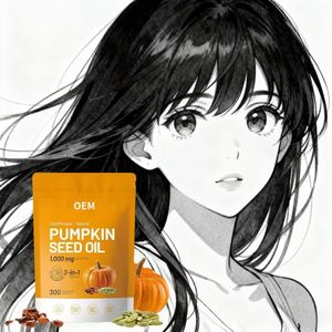 Softgel Minyak Biji Labu Kelas Makanan dengan Manfaat Antioksidan untuk Pertumbuhan Rambut, Mencerahkan Kulit & Mendukung Kesehatan Usus - Product Image 1