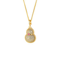 Collier pendentif gourde doré pour femme TANGPEI, en alliage et zircon, bijoux tendance