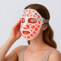 Masque facial LED creux, ultra-léger (93g), lavable, à lumière rouge pour le soin de la peau du visage, brevet d'invention américain approuvé