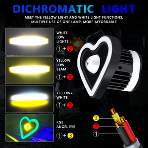 Luz de Trabajo LED Universal con Forma de Corazón, Foco Auxiliar para Motocicleta, Camioneta, ATV, Automóvil - Product Image 5