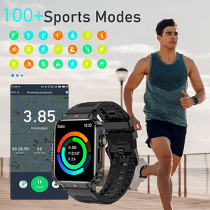 Montre connectée carrée de sport SENBONO L81 pour l'extérieur, répondre aux appels, grande batterie, suivi de la forme physique, étanche, montre connectée pour hommes pour iOS Android - Product Image 3