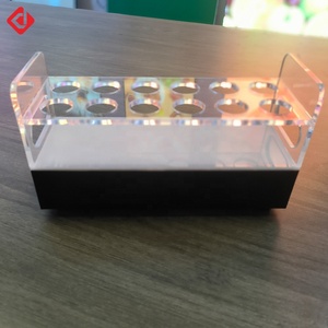 Fábrica personalizada LED acrílico chupito vidrio bandeja taza servicio VIP cóctel estante soporte pantalla Langtu para taza club nocturno Bar - Product Image 5