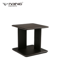Table basse portable moderne en placage fumé de luxe léger 50x50 pour le salon de la maison