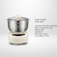 Robot pâtissier électrique de table CX-6027 7L 2 vitesses Turbo 200W avec bol mélangeur pour la maison et la cuisine