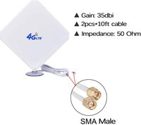 Routeur amplificateur de signal mobile longue portée 5 km, antenne de station de base LTE externe sans fil omnidirectionnelle MIMO 7dBi, gain 2.4G 4G GSM