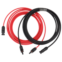 Câble connecteur solaire 10awg mâle à femelle fil de câble de panneau solaire rouge noir 3 \ 5 \ 10 \ 25 \ 50 pieds