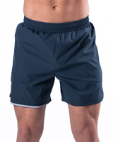 Shorts de course bleu marine pour hommes, séchage rapide, légers, taille élastique, respirants, pour la gym et l'entraînement estival