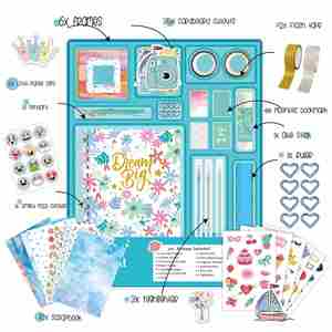 2023 Venta caliente Scrapbook Sticker Airplane Box Pack conjunto completo para niños diario papelería presupuesto Manual Ledger DIY diario conjunto - Product Image 5