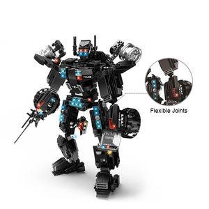 WOMA TOY Wholesale Custom 2 in 1 Swat Corps Robot Car plastica piccoli mattoni Building Block Anti <span class=keywords><strong>Riot</strong></span> Set di veicoli blindati - Product Image 5
